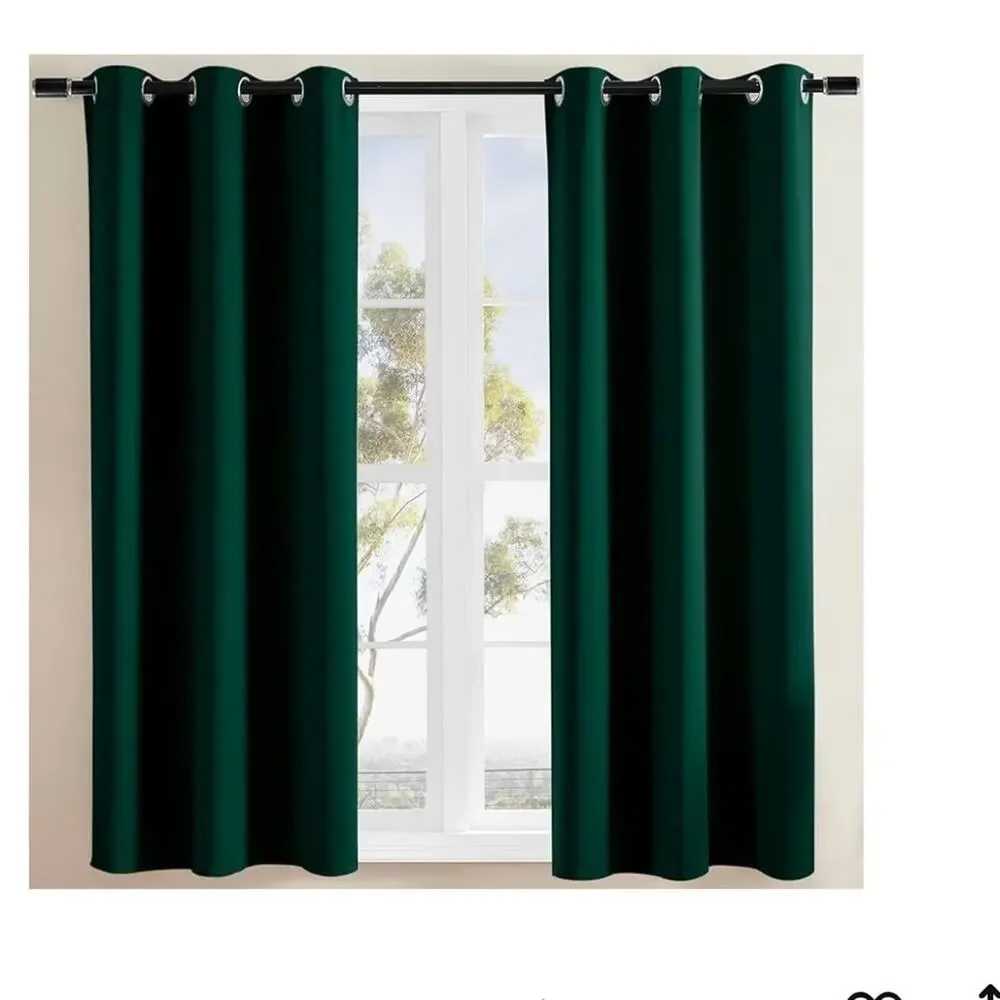 Blackout 2Panels Curtains Living Room Thermal Insulated Drapes Bedroom 42x63”